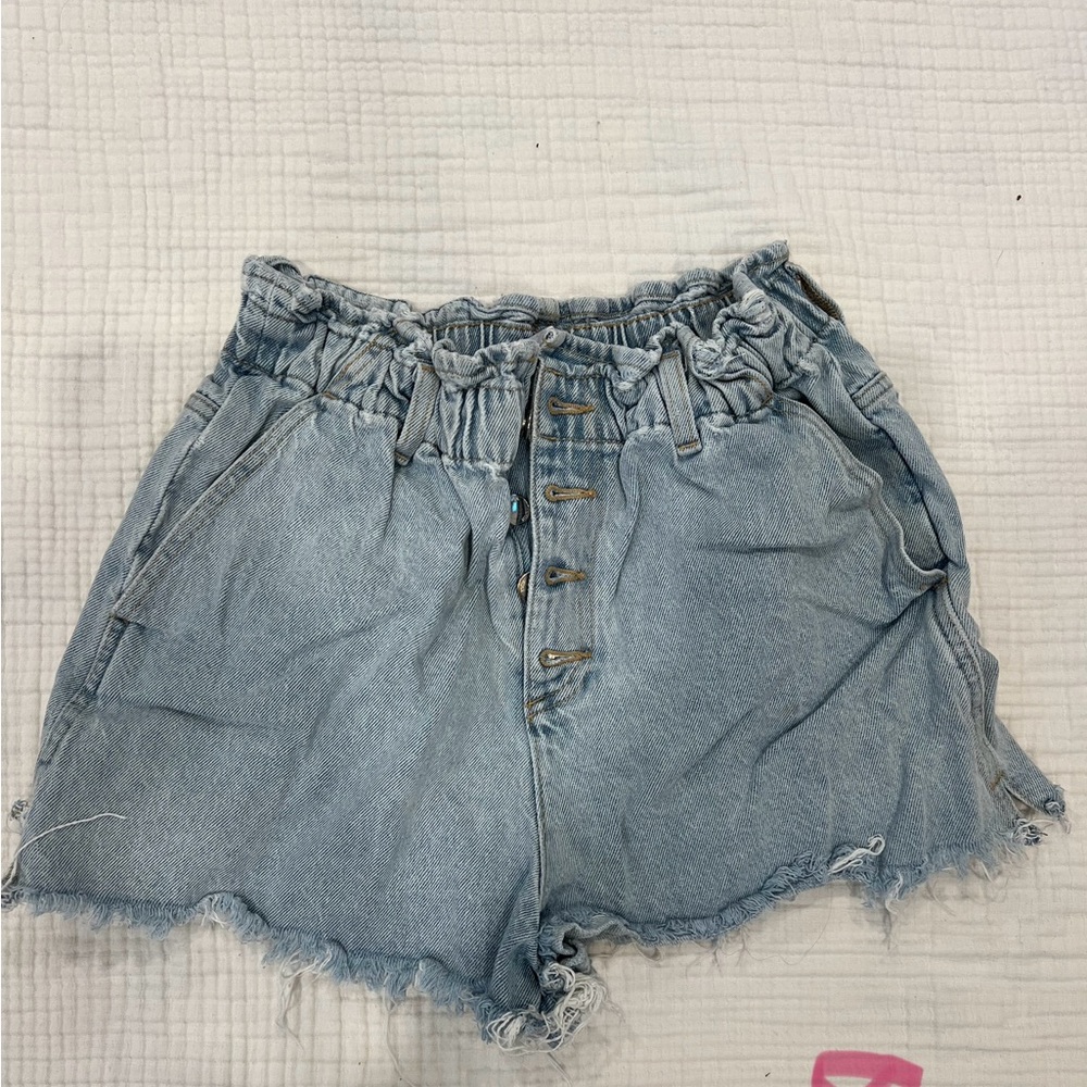 Zara Stretch Waist Denim Shorts